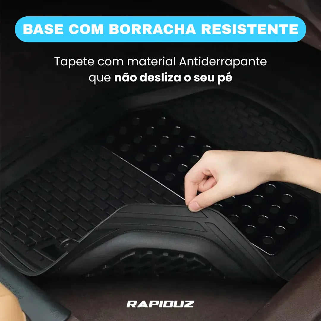 Tapete de carro com base firme e borda resistente, antiderrapante para não deixa o pé deslizar no carro