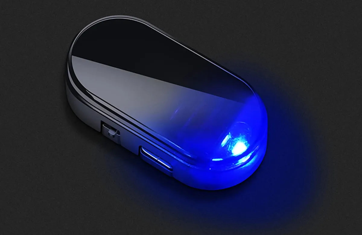 alarme automotivo com luz muito potente na cor azul para a proteção do carro