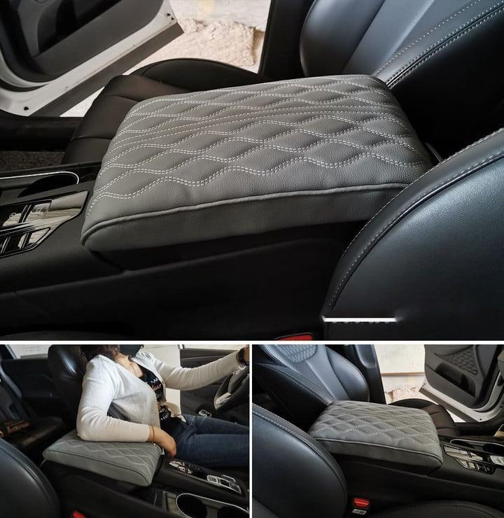 Apoio de braço para carro instalado no carro com encaixe prático