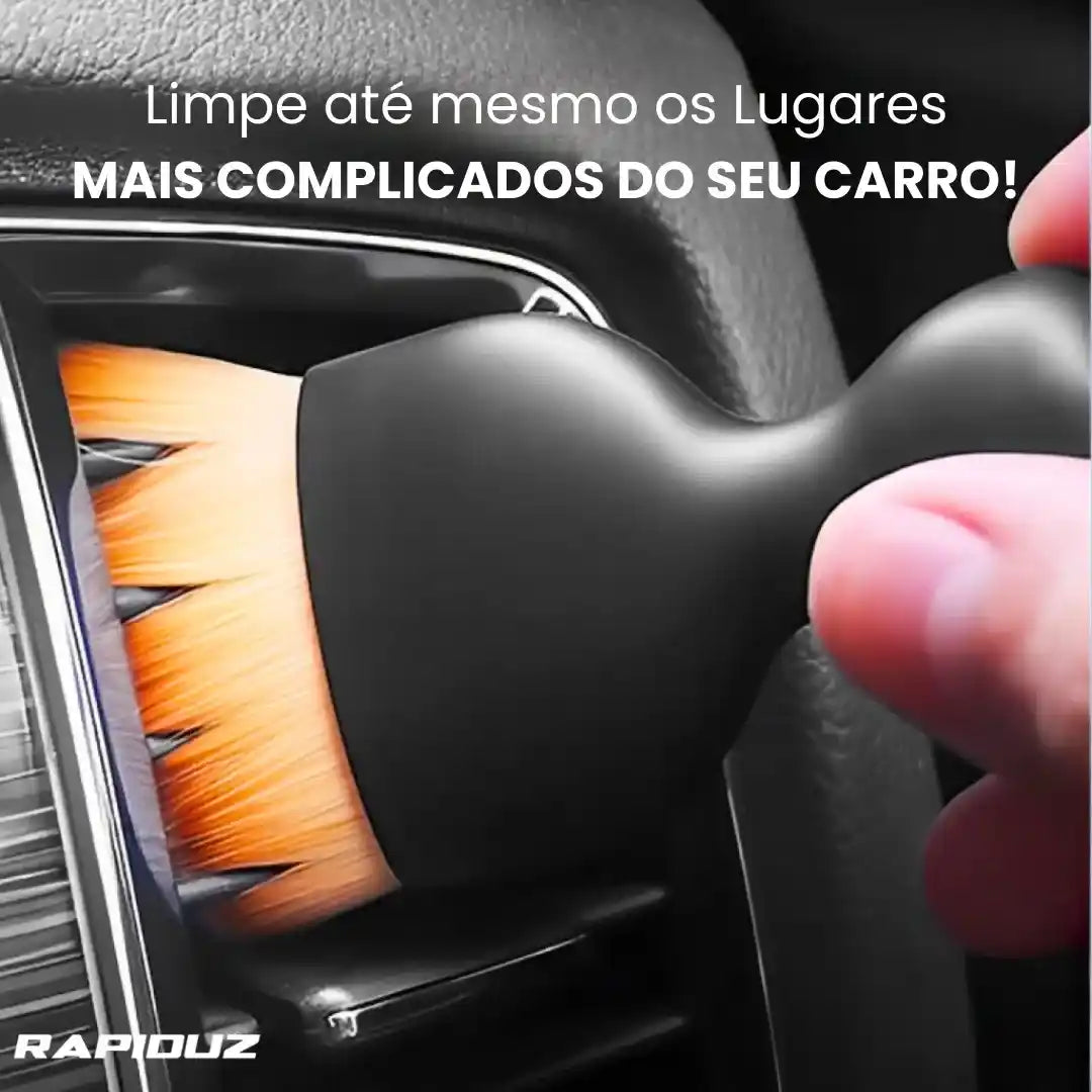 Mini escova de limpar carro que vem junto com o aspirador de po para carro