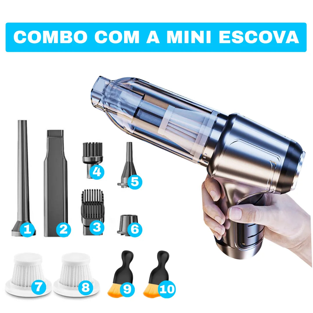 imagem mostra aspirador de po para carro