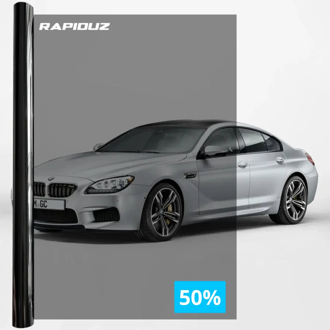 insulflim automotivo com 50% de brilho, proteção solar média e visual discreto