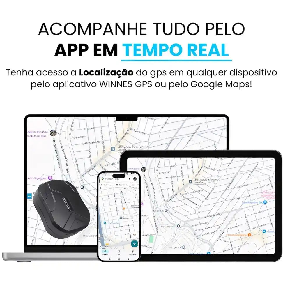rastreador veicular que a localização pode ser rastreada pelo aplicativo em tempo real