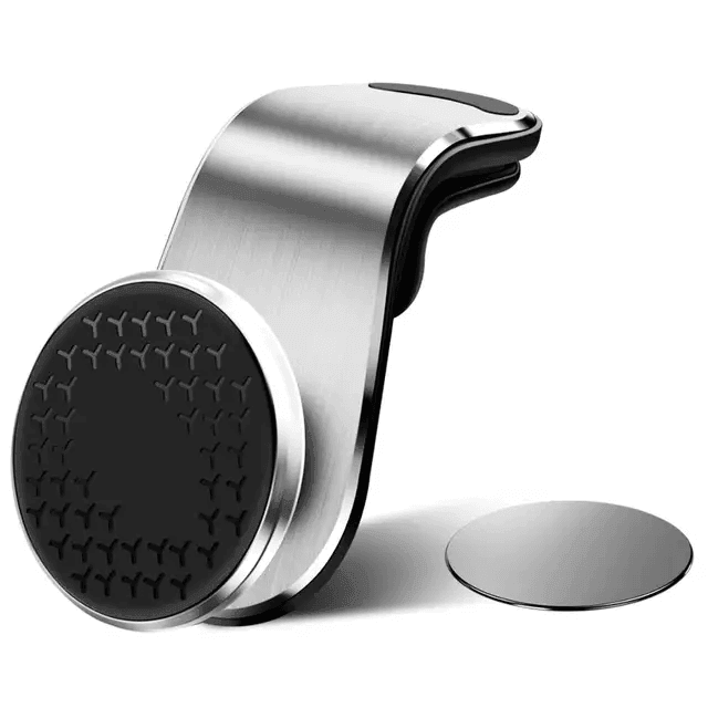 Suporte branco para celular com imã potente, ideal para navegação e chamadas no carro
