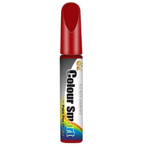 Caneta reparadora automotiva vermelha ideal para eliminar riscos da pintura 