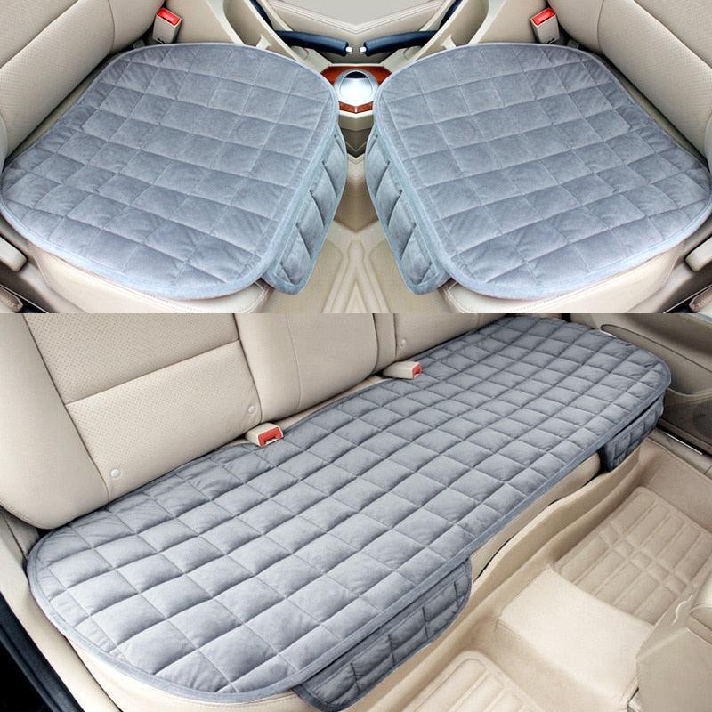 Capa branca impermeável para banco de carro, proteção completa na parte traseira e frente