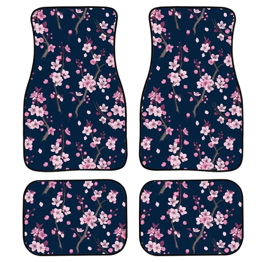 Tapete automotivo feminino com design estiloso na cor azul, resistente à água e fácil manutenção