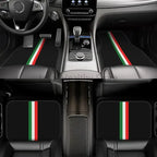 Kit com 4 tapetes da Itália instalados na frente e traseira do carro, encaixe perfeito