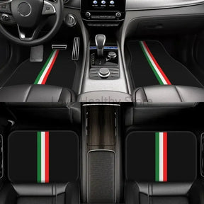 Kit com 4 tapetes da Itália instalados na frente e traseira do carro, encaixe perfeito