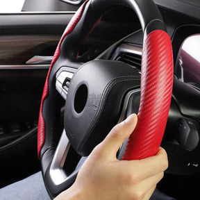 Capa de volante vermelha com textura antiderrapante para carros