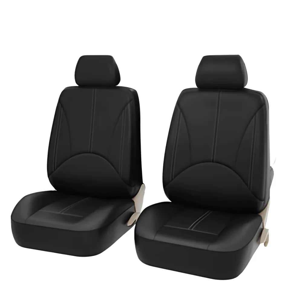 2 capas para banco de carro em couro na cor preta