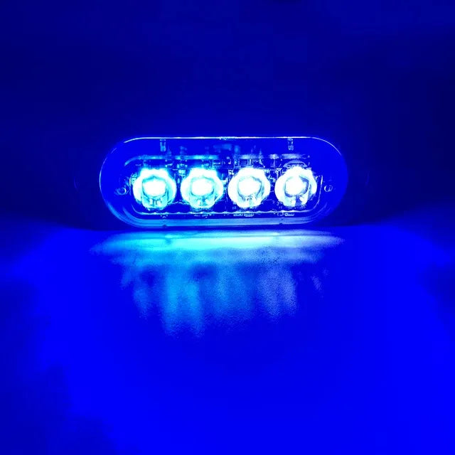 Farol de LED com luz forte e ajustável, ideal para iluminação automotiva eficiente.