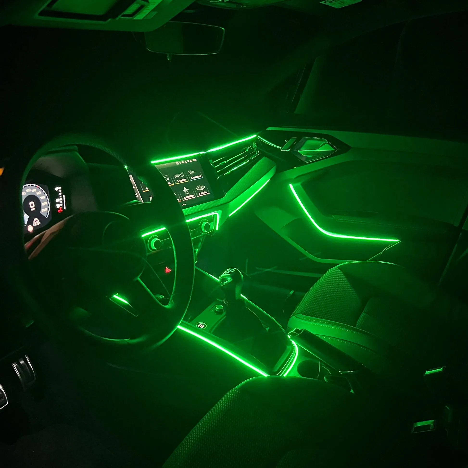 fita de led para carro na cor verde 