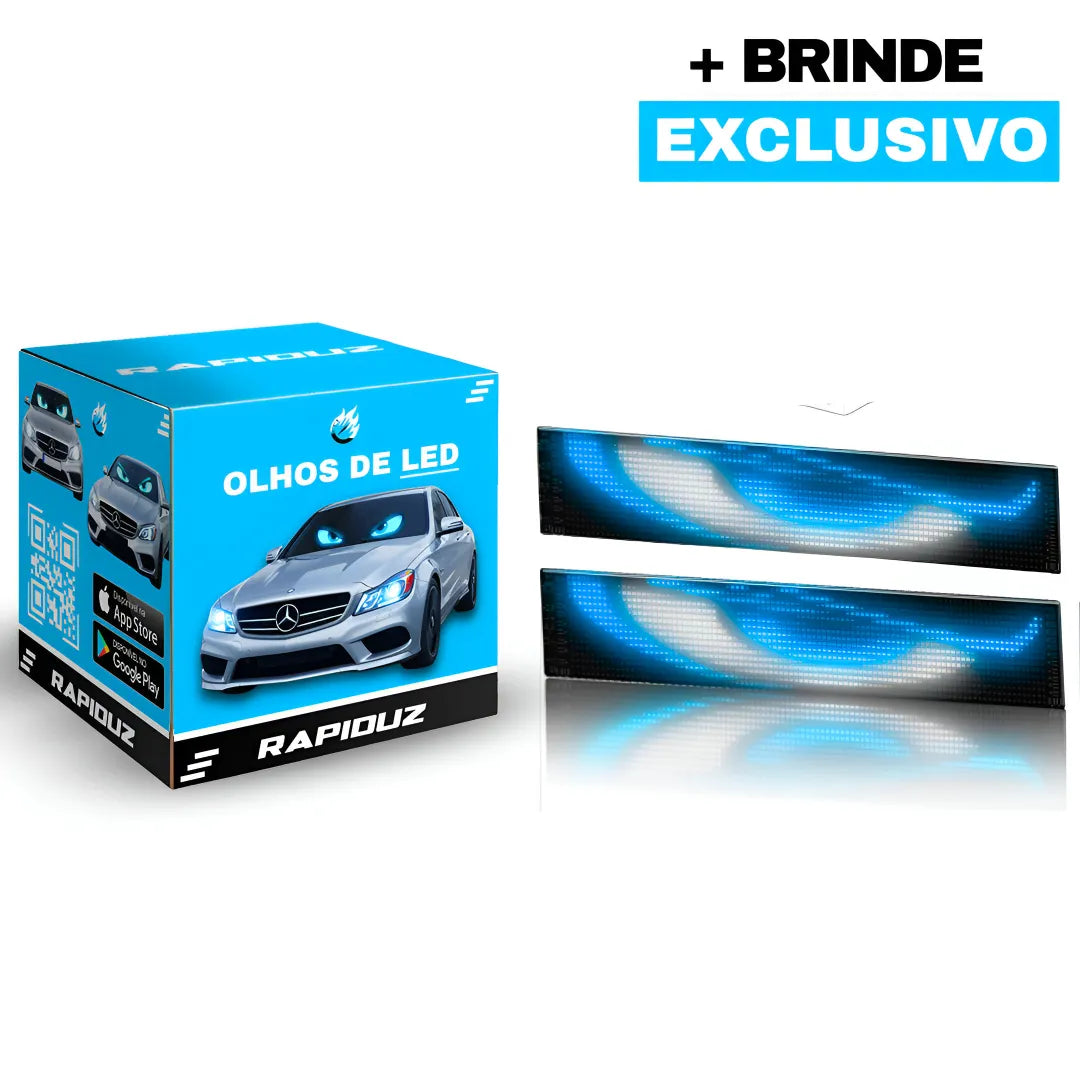 olhos de led para carro, kit com 2 olhos de led para carro