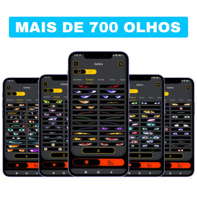 olhos de led para carro com mais de 700 olhos dísponiveis para personalização