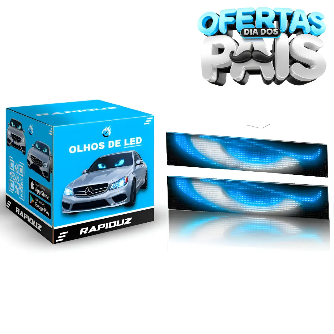 olhos de led para carro, kit com 2 olhos de led para carro