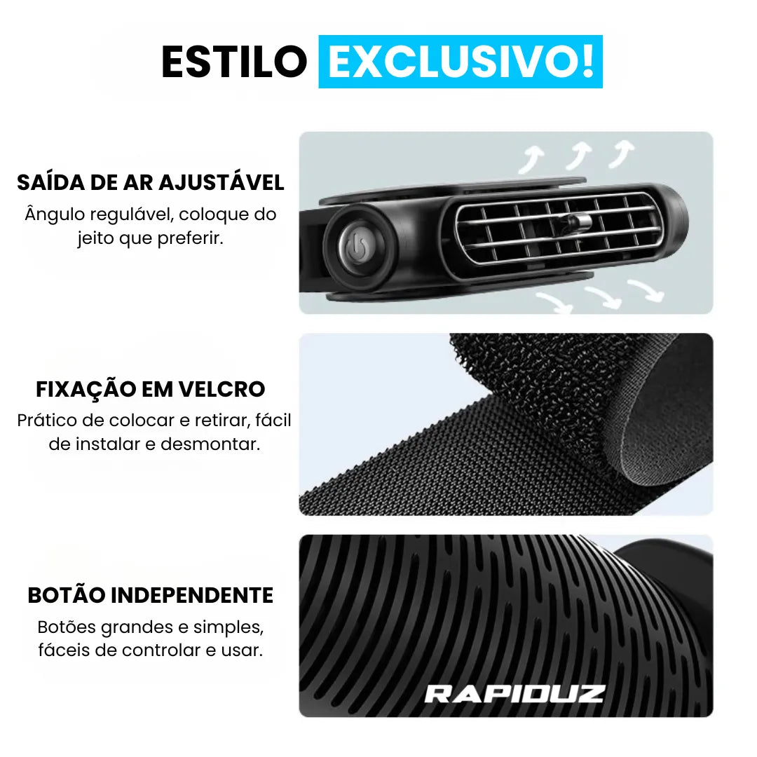imagem mostra os beneficios do ventilador de carro 
